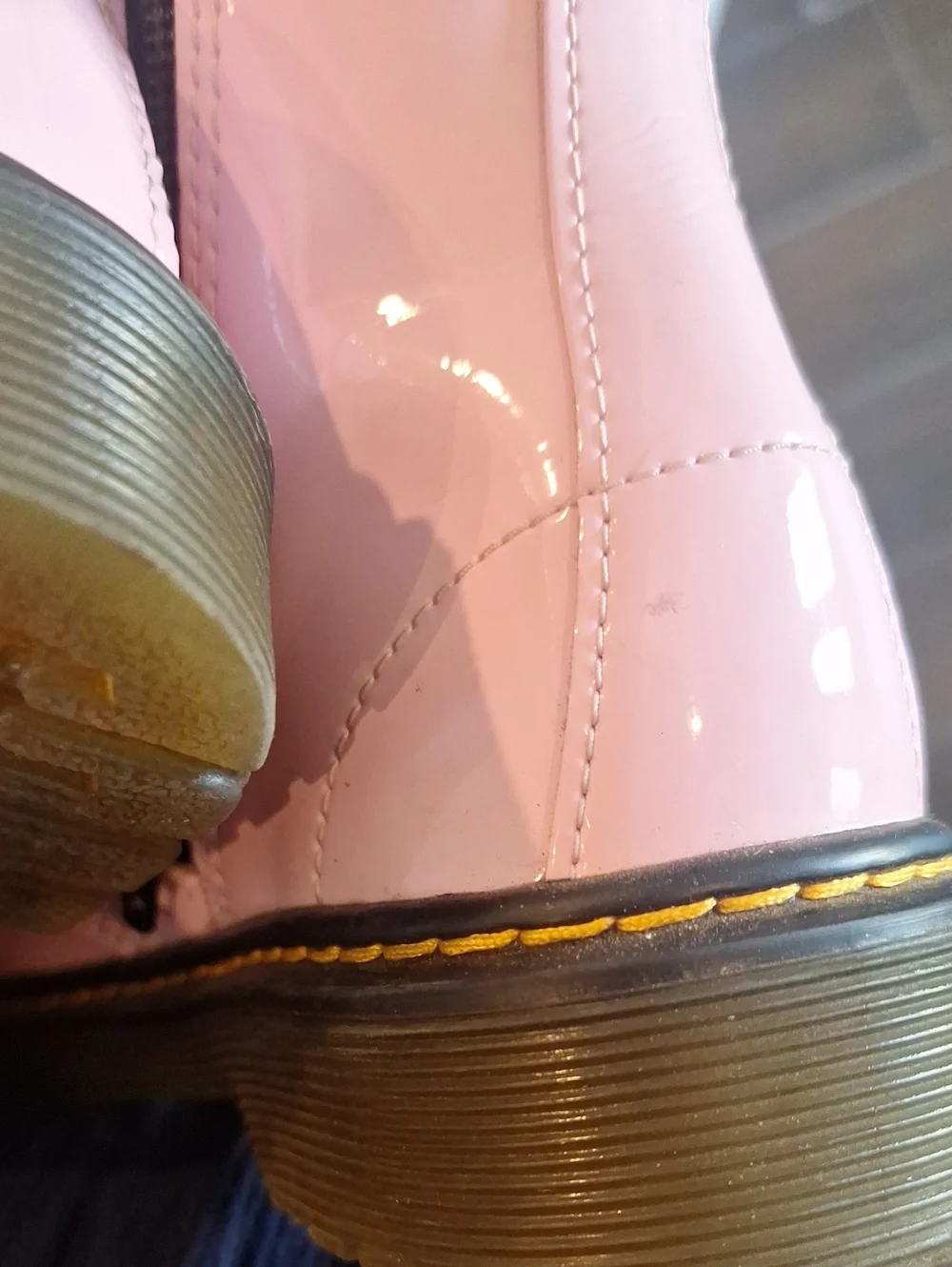 Dr. Martens Kids Patent Leather Lace Up Zip Up Combat Boots Pink Size US 12